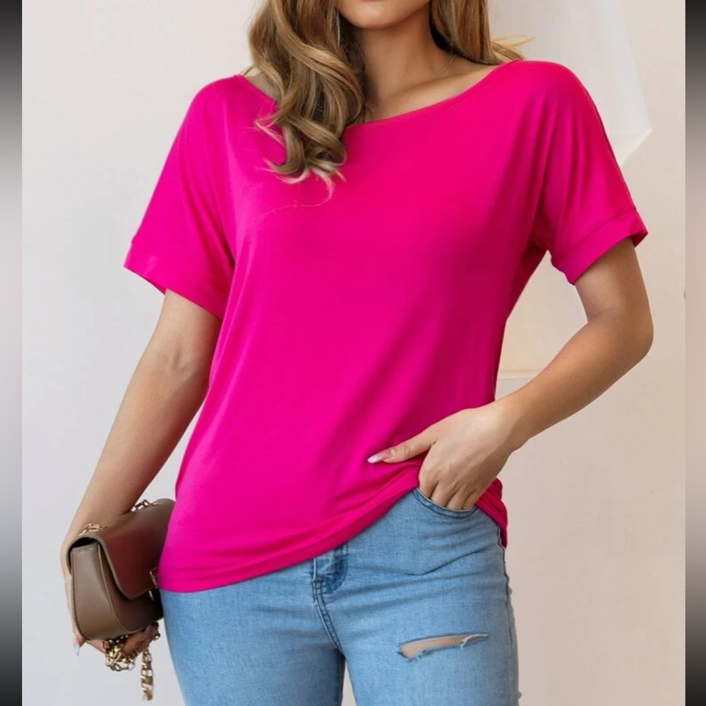 Boho asymmetrical neck top - Picture 5 of 12